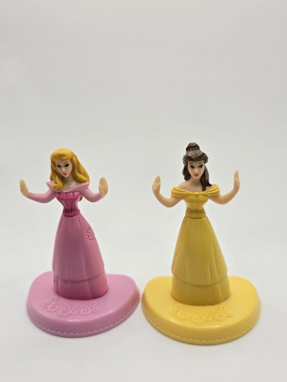 Disney Aurora And Belle 3.5” Figure Play Doh Stamp Mold Lot Of 2